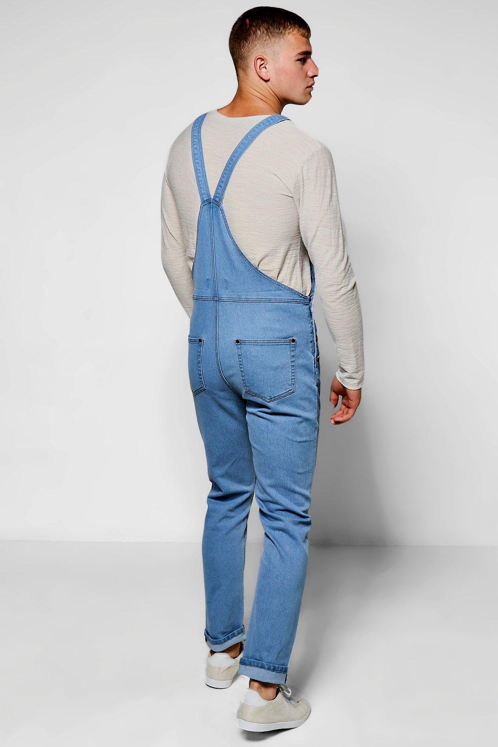 Slim fit denim deals overalls mens